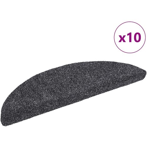  Prostirke za stepenice, samoljepljive, 10 kom, 56x17x3 cm, tamno sive, poluokrugle Cijene