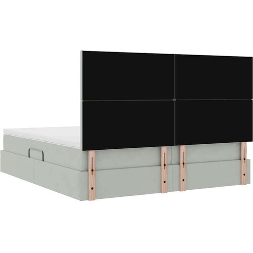  Krevet s od storage Svijetlo siva 180 x 200 cm Bar&amp;scaron;un - Svjetlosiva 180 x 200 cm Gladak dizajn Slike