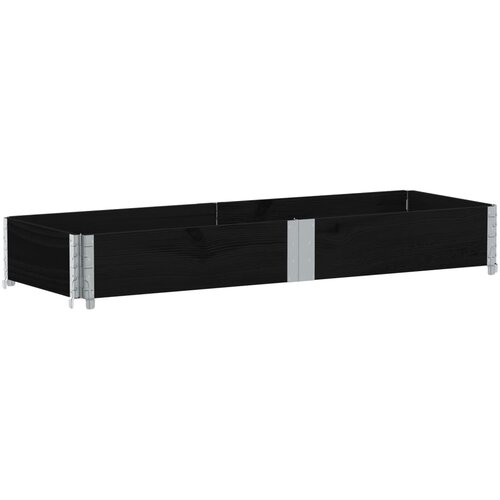  Vrtna sadilica crna 150x50 cm od masivne borovine Slike