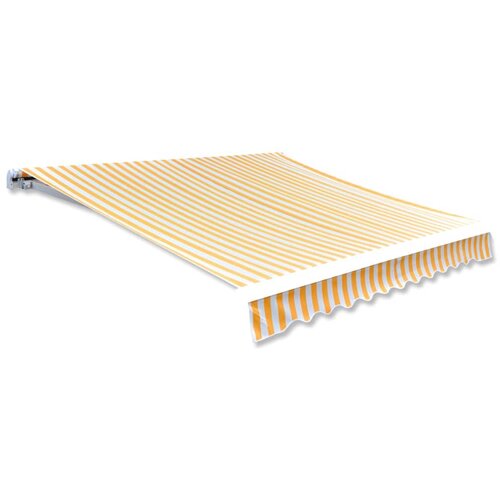 vidaXL Tenda iz platna 350x250 cm oranžna in bela Cene