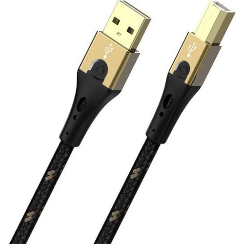 Oehlbach USB kabel USB 2.0 USB-A vtič\, USB-B vtič 7.50 m črna/zlata D1C9545, (20429992) Cene