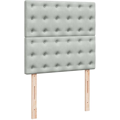 Box spring krevet s madracem svjetlosivi 80 x 200 cm bar&amp;scaron;unasti Slike