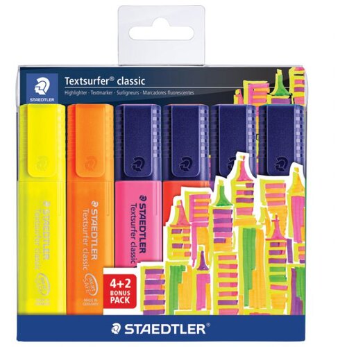 Staedtler signir 1-5MM classic 364 SWP6P 6BOJA (4 plus 2GRATIS) blister Cene