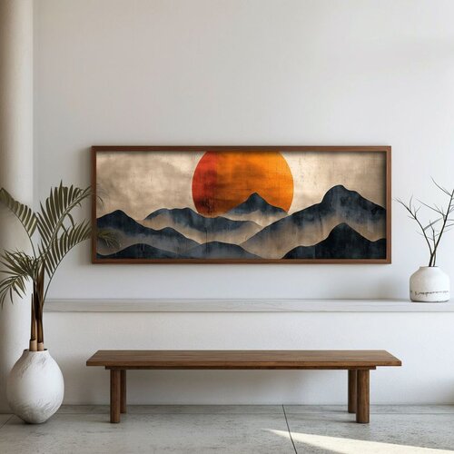 WALLXPERT FAH004-150 Multicolor Decorative Framed MDF Painting Cene