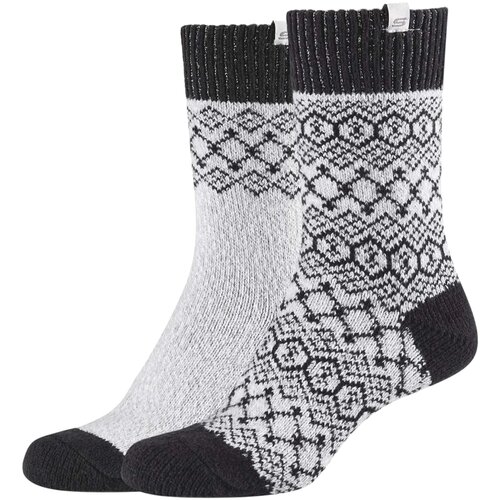 Skechers &amp;Scaron;portne nogavice Casual Cozy Jacquard 2PPK Socks Siva Slike