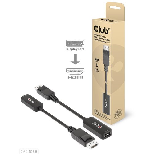 Club3d DisplayPort1.4 to HDMI 4K120Hz /8K60Hz HDR Active adapter M /F Slike