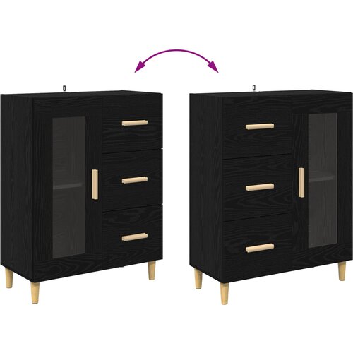 Kreveta Crni hrast 69,5 x 34 x 90 cm Konstruirano drvo Slike