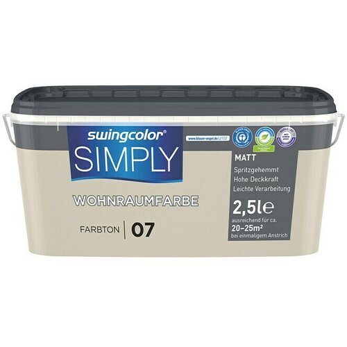 SWINGCOLOR NOTRANJA DISPERZIJSKA BARVA SIMPLY ŠT.07 (2,5 l, svetlo siva bež) Cene