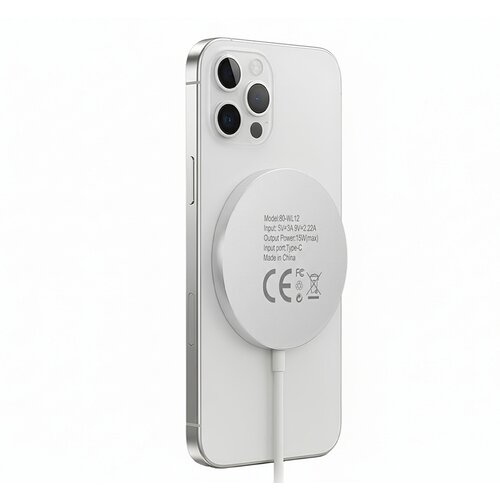 Oem Mayaxess, Polnilnik za iPhone 16 Pro Max Magsafe magnetni 15W, Bela, (5000275879) Cene