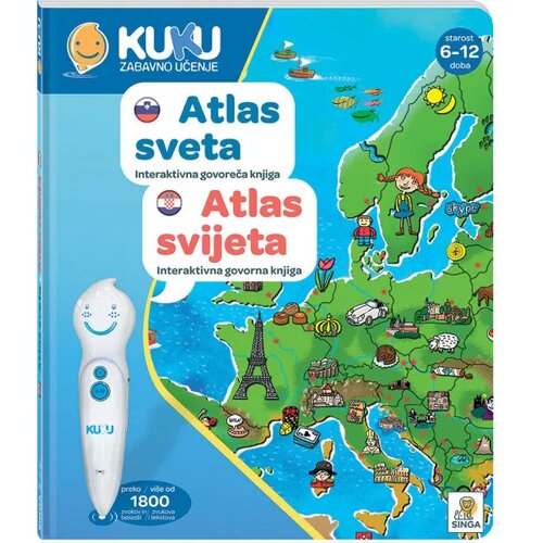 TOMO&amp;Scaron;PED Interaktivna Knjiga Kuku Atlas Svijeta Slike