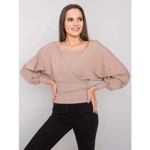 RUE PARIS Blouse-RV-BZ-7311.02X-dark beige Cene