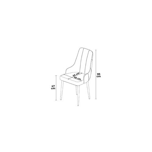 Hanah home set 2 stolice trex anthracite brown Slike