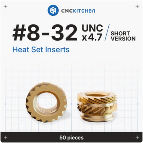 CNC Kitchen Umetak s navojem #8-32 kratki UNC - #8-32 x 4.7 Slike