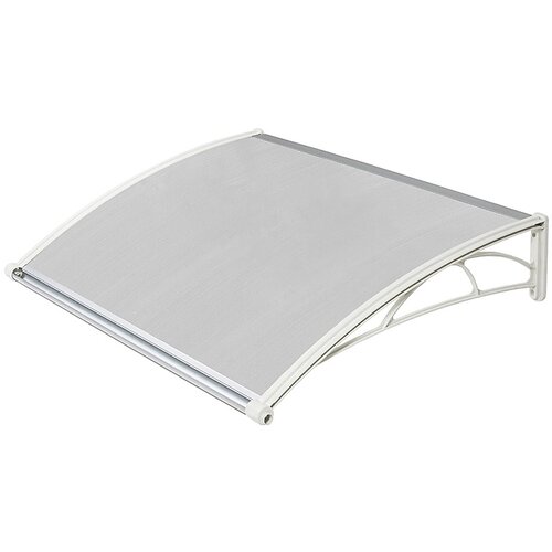 Nadstrešnica Za Vrata 82x120cm Bela Baza Ploča Providna 6mm Cene