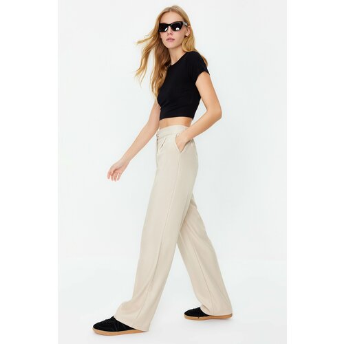 Trendyol Mink Straight/Straight Cut Woven Trousers Slike