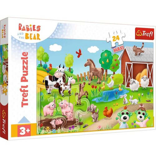 Trefl Puzzle maxi Bebe životinje i medvedići - 24 dela Slike