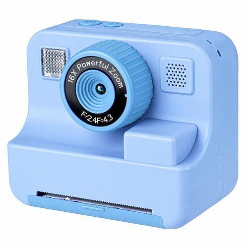 LEAN Toys dječji digitalni fotoaparat s instant ispisom fotografija, plavi Slike