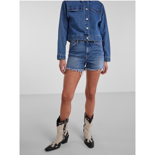 Pieces Women's Blue Denim Shorts Tulla - Women Slike