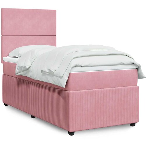 Box spring krevet s madracem ružičasti 90x200 cm bar&scaron;unasti Cijene