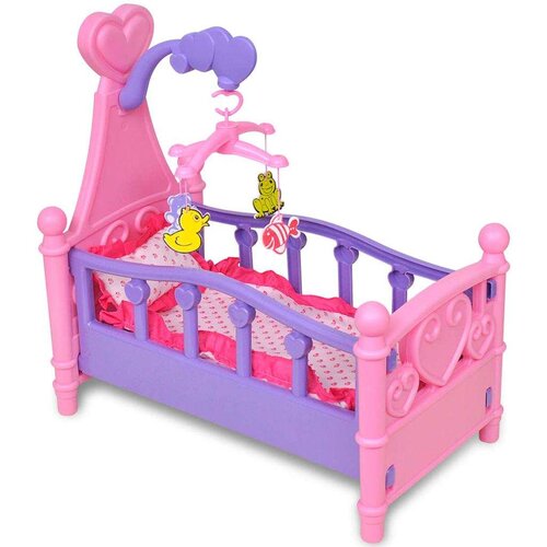 vidaXL Dječja Igračka Krevet za Lutke pink + ljubičasta boja Cene