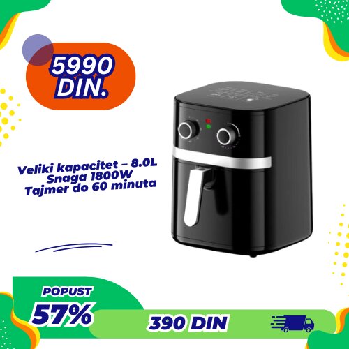 Zotrix air Fryer XXL 8L Cene