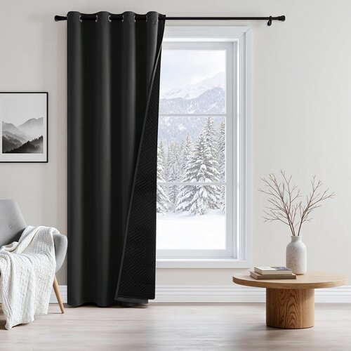 MIULEE 140&amp;times;200cm neprosojna dvoslojna termo zavesa z obročki Slike