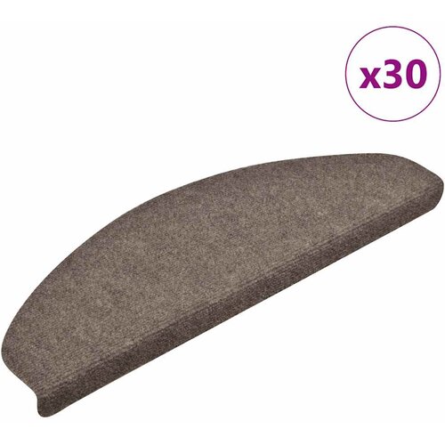  Prostirke za stepenice, samoljepljive, 30 kom., 65x21x4 cm, bež, poluokrugle, velike Cene