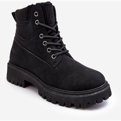 Kesi Women's Insulated Black Cross Jeans Shoes Cene