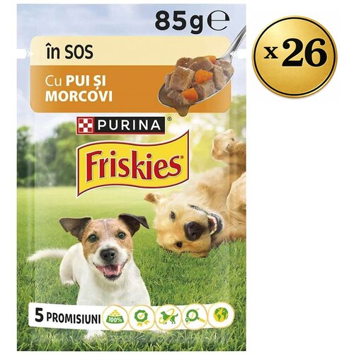 Friskies Vlažna hrana za pse, Adult dog prelivi u sosu Piletina, 26x85g Cene