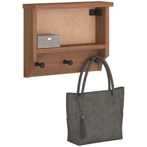 VidaXL Zidna vje&amp;scaron;alica za kapute SANDNES 45x12x35 cm puno drvo bor Slike