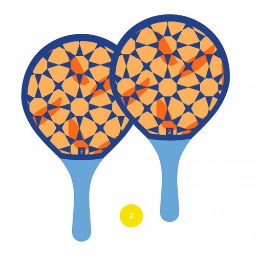  Komplet drvenih reketa za tenis na pesku plavo narandžasti Cene