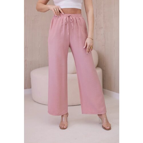 Kesi Viscose wide trousers dark powder pink Cijene