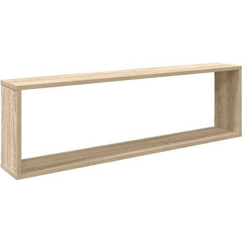  Kockaste zidne police 4 kom boja hrasta 100 x 15 x 30 cm drvene Slike