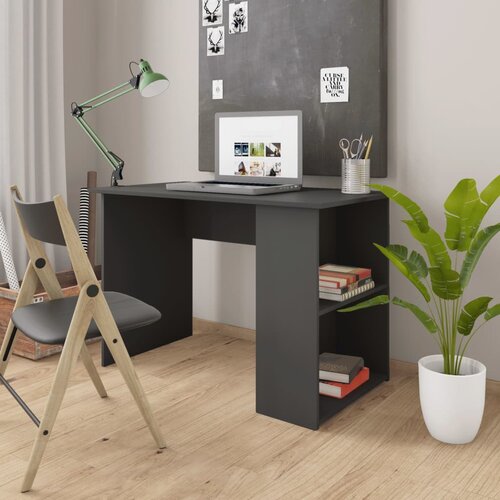 vidaXL Pisalna miza siva 110x60x73 cm iverna plo&scaron;ča Cene