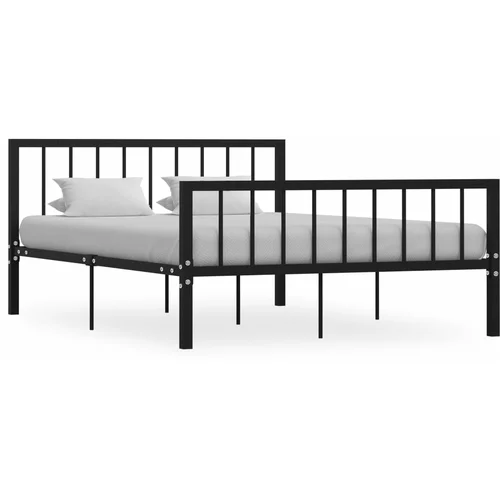  za krevet crni metalni 140 x 200 cm