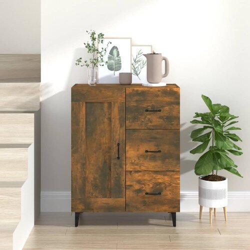 The Living Store Komoda dimljeni hrast 69,5x34x90 cm konstruiran les - Komoda, (21663665) Slike