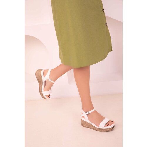 Soho White Women's Wedge Heeled Shoes 18131 Slike