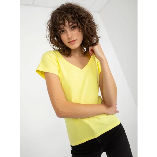 Fashion Hunters Light yellow simple cotton base shirt