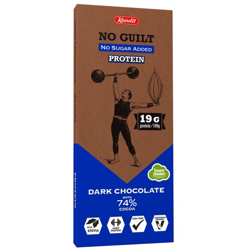 Kandit Čokolada No guilt dark 74% protein 80g Cene