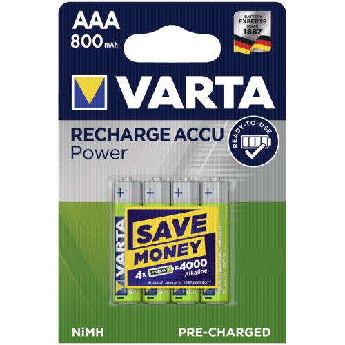Varta 10x4 Rechargeable Accu NiMh 800 mAh Micro - Punjive baterije Slike
