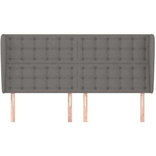  Uzglavlje s u&amp;scaron;ima tamnosivo 203x23x118/128 cm od tkanine Slike