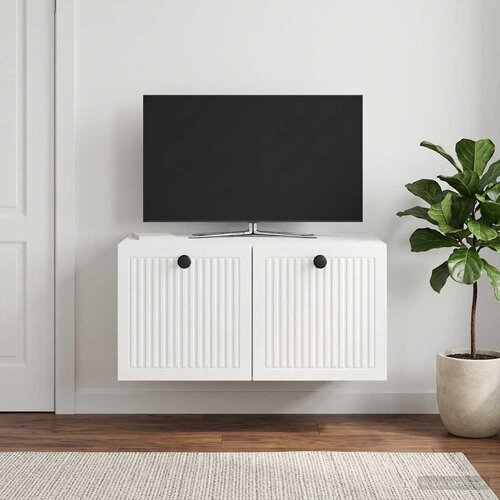 TV ormar za zid Zidne Bijela visokog sjaja 59,5 x 41 x 30 cm Cene