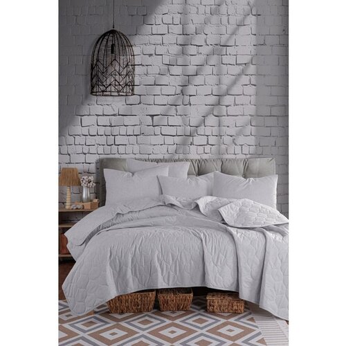 Alpina Solid - Grey Grey King Quilted Bedspread Set (FR) Cene