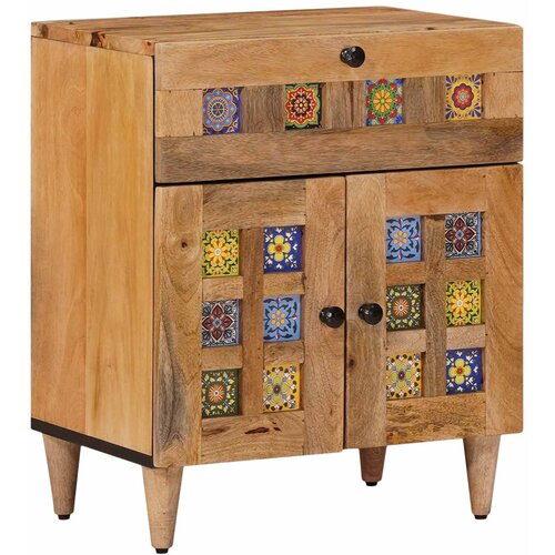 vidaXL Noćni ormar Prirodna 50 x 33 x 60 cm Čvrsto drvo manga - Prirodna Cijene