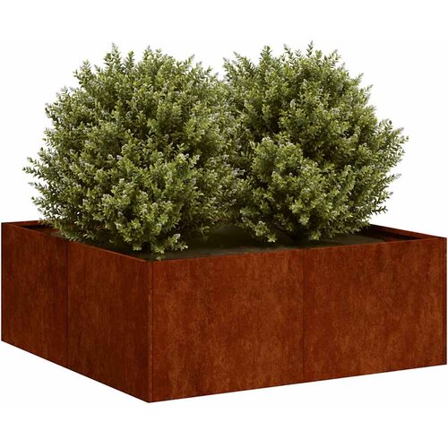  Sadilica boja hrđe 80x80x30 cm od pohabanog čelika Slike