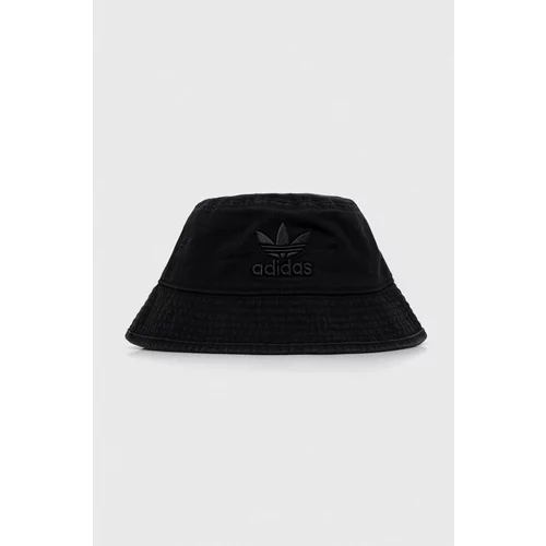 Adidas Bombažni klobuk črna barva
