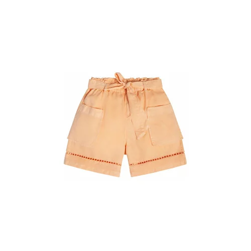Guess Kratke hlače iz tkanine J3GD03 WE8R0 Oranžna Relaxed Fit