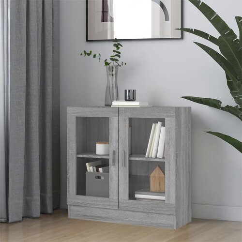 vidaXL Vitrina boja hrasta sonome 82,5x30,5x80 cm konstruirano drvo Cijene