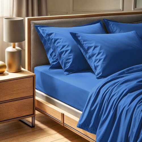  tonne bleue - 74 blue ranforce super king fitted sheet (fr) (it) (es) (de) Cene