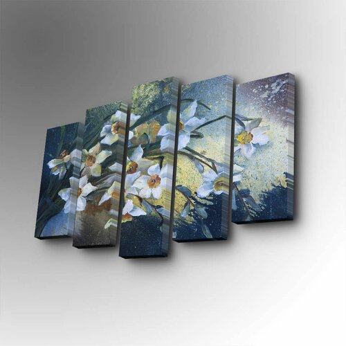 Wallity 5PUC-086 multicolor decorative canvas painting (5 pieces) Slike